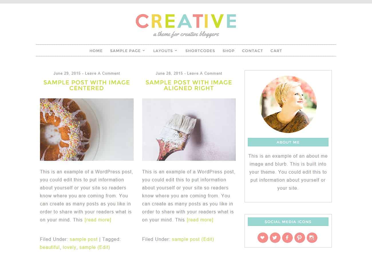 Feminine and Minimalist Themes for Lifestyle Blog