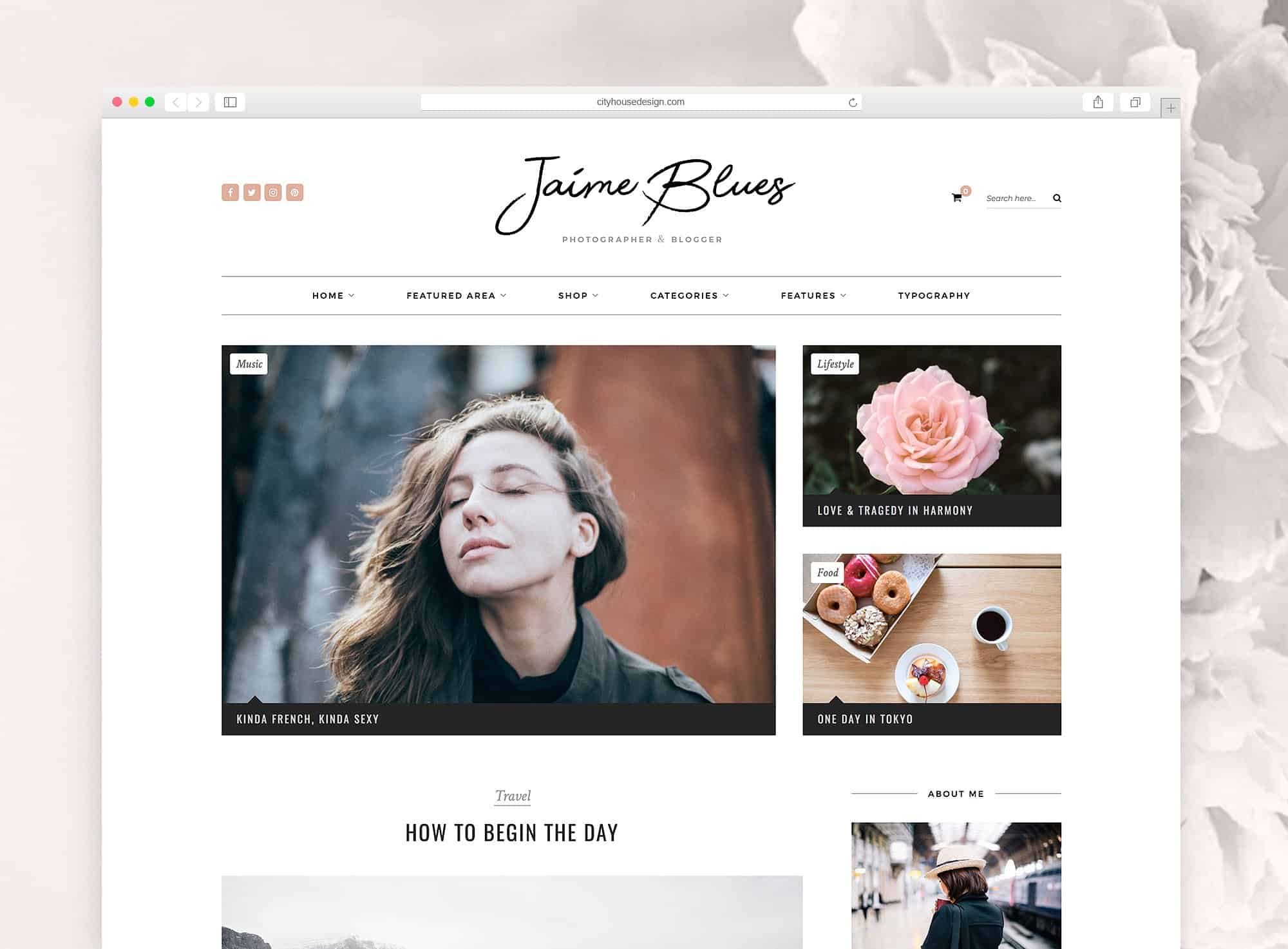 Feminine and Minimalist Themes for Lifestyle Blog