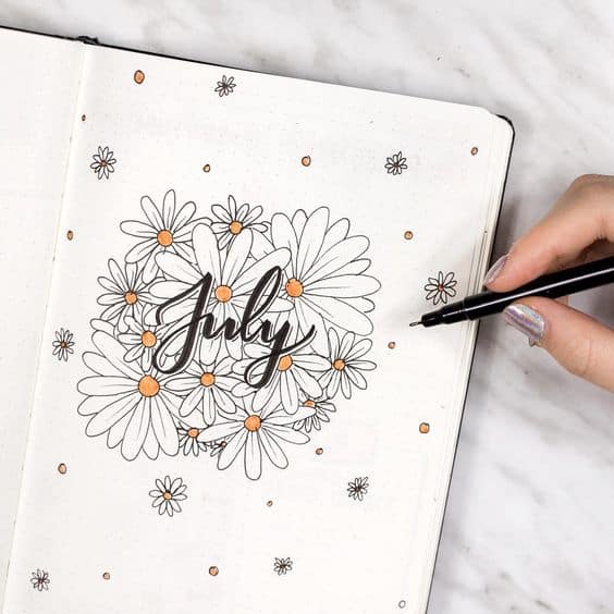 Bullet Journal Cover Layouts For a Whole Year