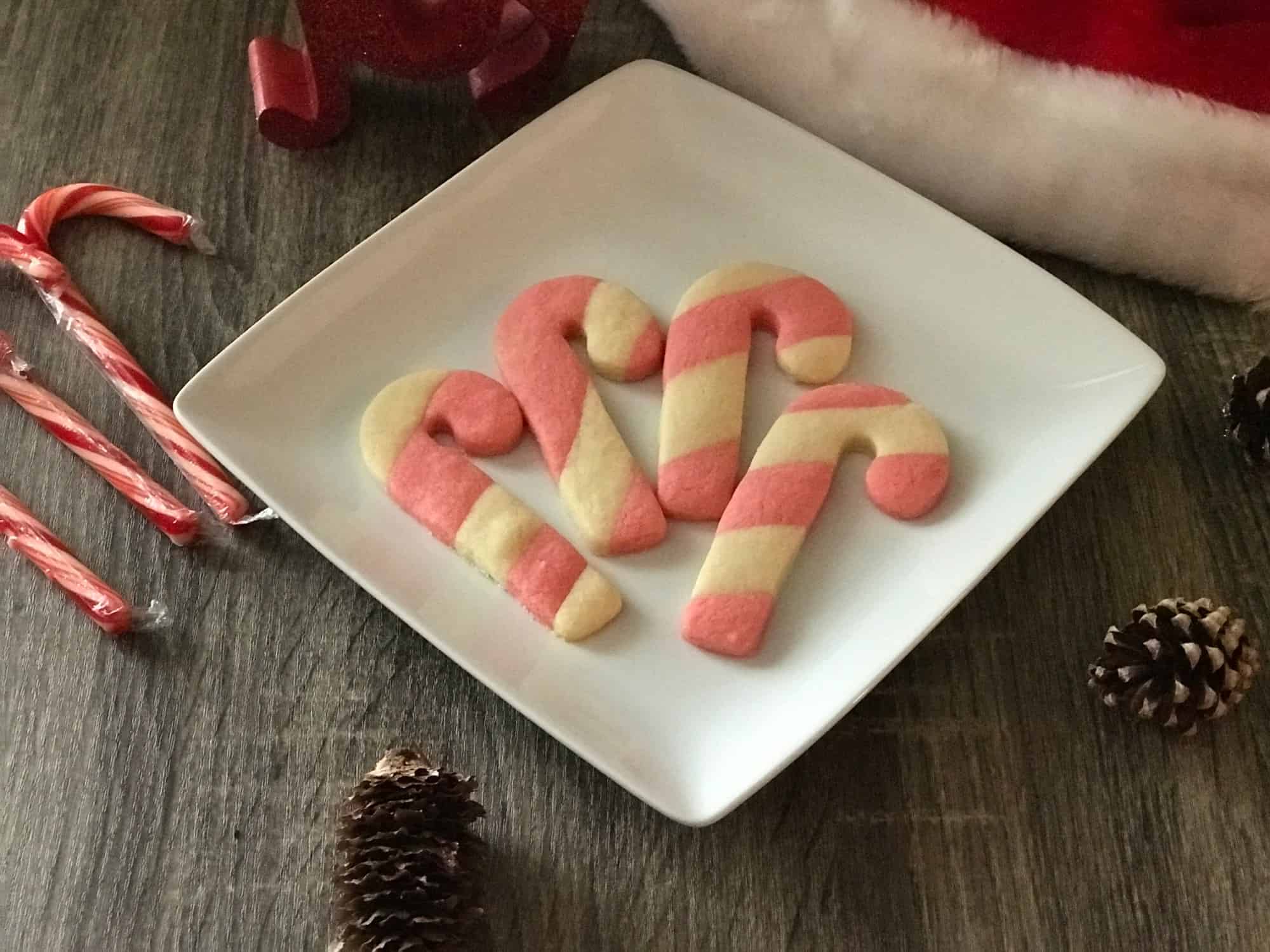 Candy cane cookies for Christmas