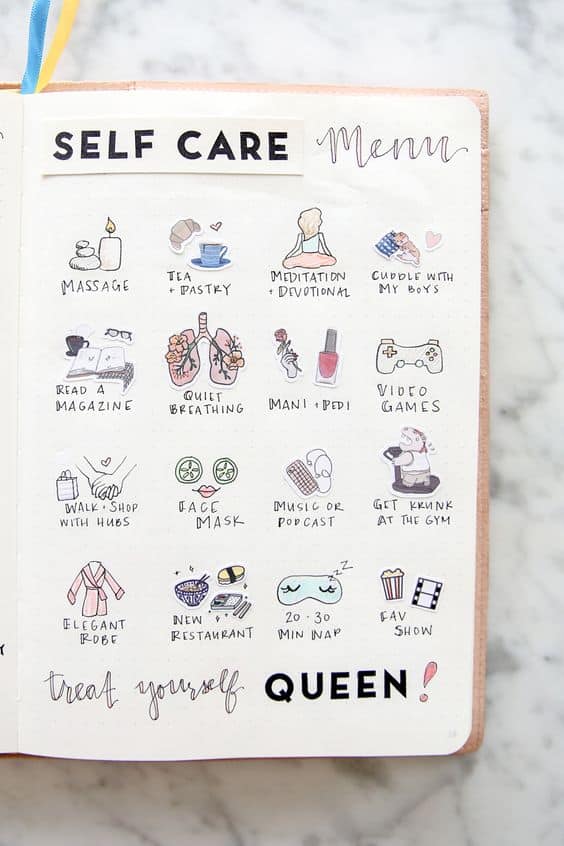 Inspiring Self-Care Bullet Journal Spreads - Live Better Lifestyle